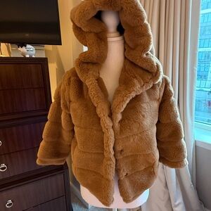 Apparis Kids Tan Puffer Jacket